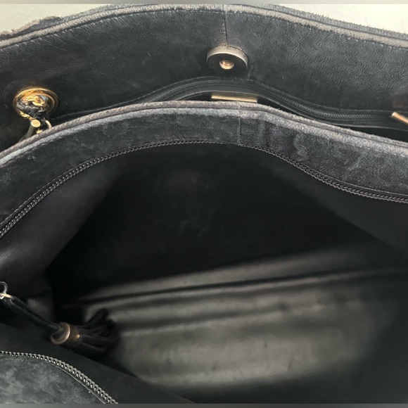 Bally Black Leather Tote Handbag Authentic - Picture 8 of 12